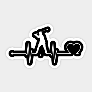 Golf Heartbeat Gift Golf Lovers Golf Players Gift Sticker